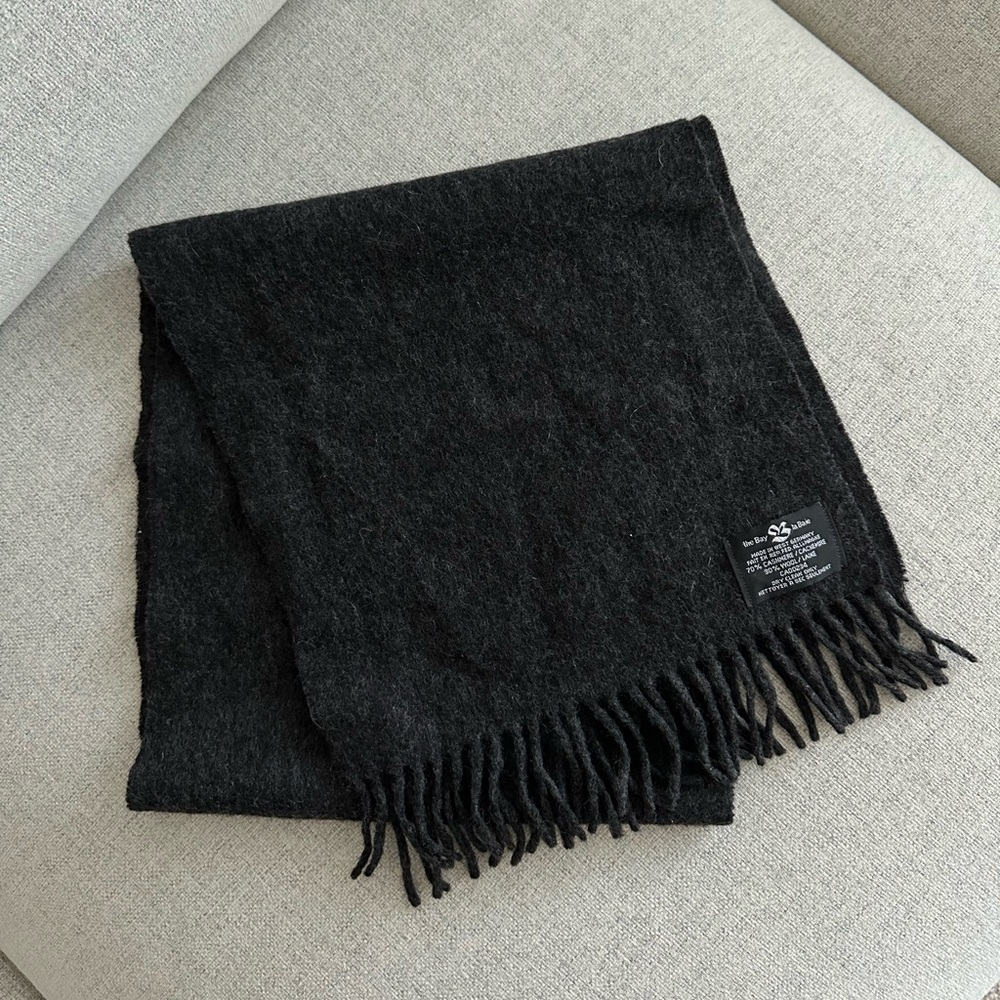 Dark Grey Cashmere Scarf